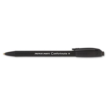 Vertex ComfortMate Ballpoint Retractable Pen Black Ink Medium Dozen VE39873